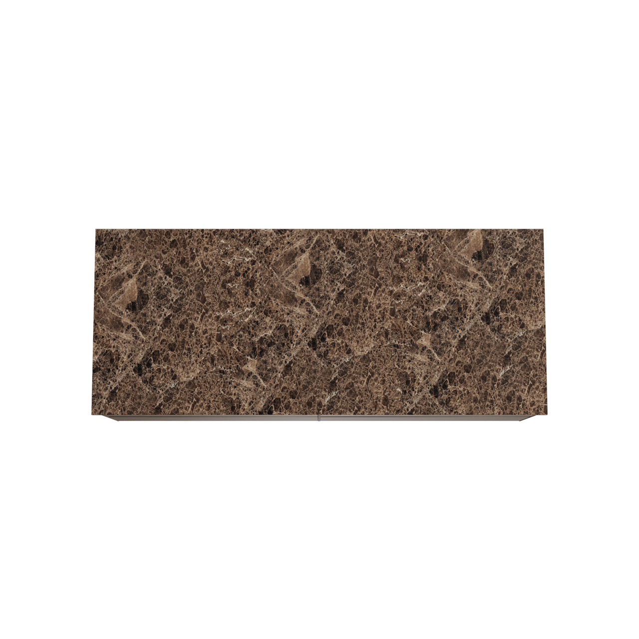 Balmani Mitra meuble salle de bains suspendu 135 x 55 cm noyer américain avec Stretto tablette simple ou double en marbre dark emperador