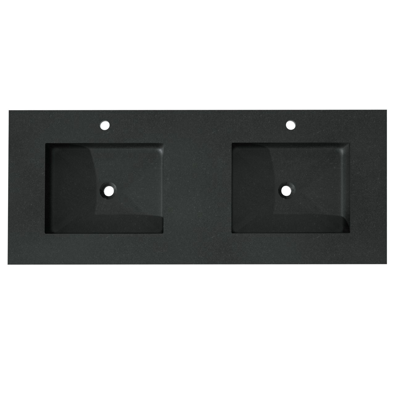 Balmani Tablo Facetta double vasque granite aiguisé 135 x 55 cm