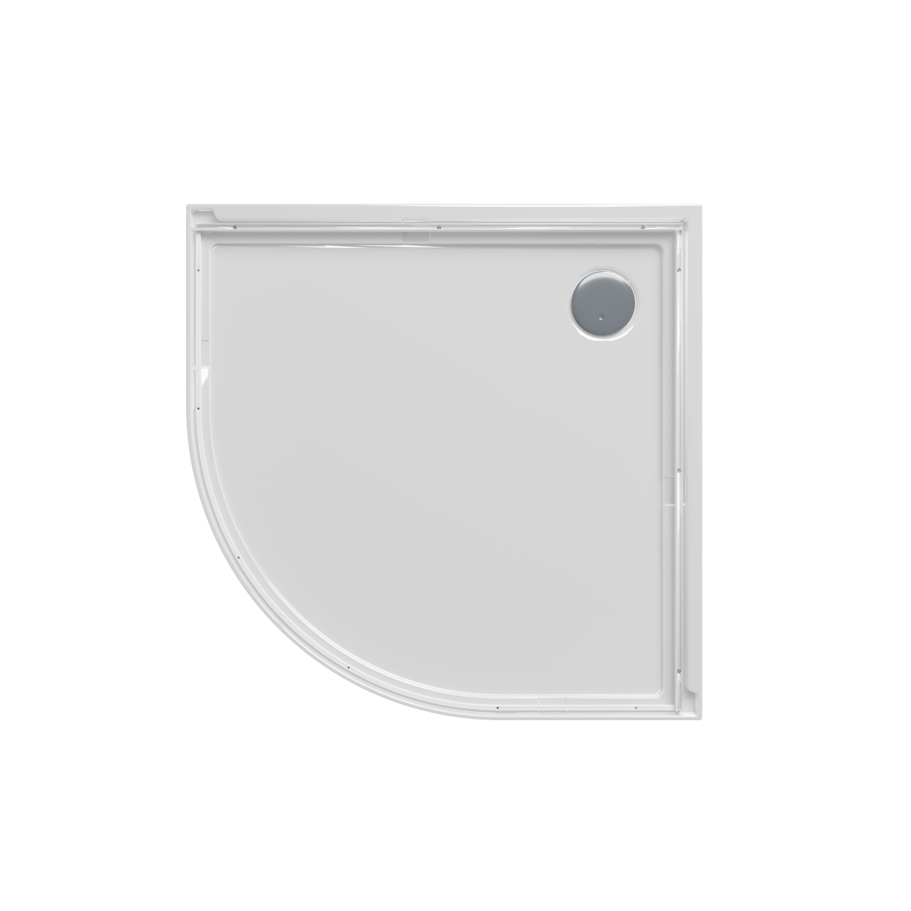 Luca Varess Talan douchebak cr 90 x 90 cm acryl Hoogglans Wit glans