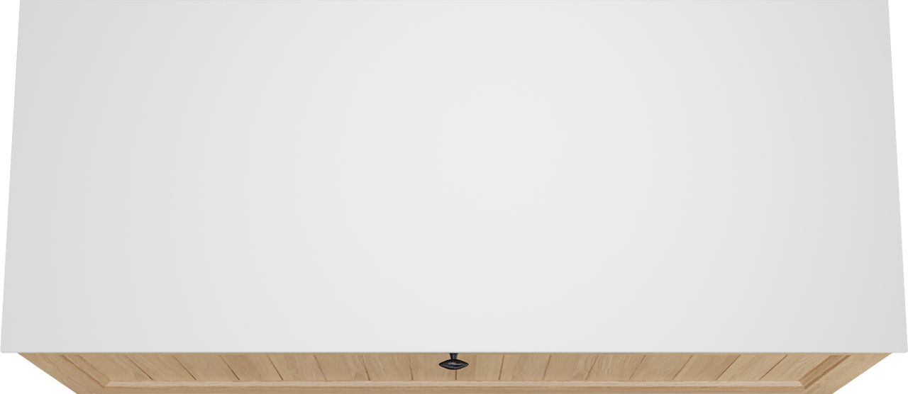 Balmani Lemon zwevend badkamermeubel 135 x 55 cm, fineer natuur eik met Stretto enkel of dubbel tablet in mat wit