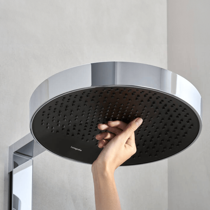 Hansgrohe Rainfinity 300 colonne de douche de pluie avec ShowerTablet 350 chrome brillant