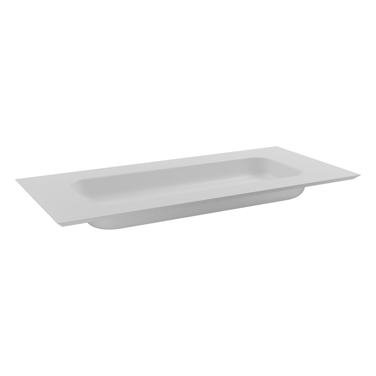 Balmani Eclips plan simple Solid Surface blanc mat 120 x 55 cm