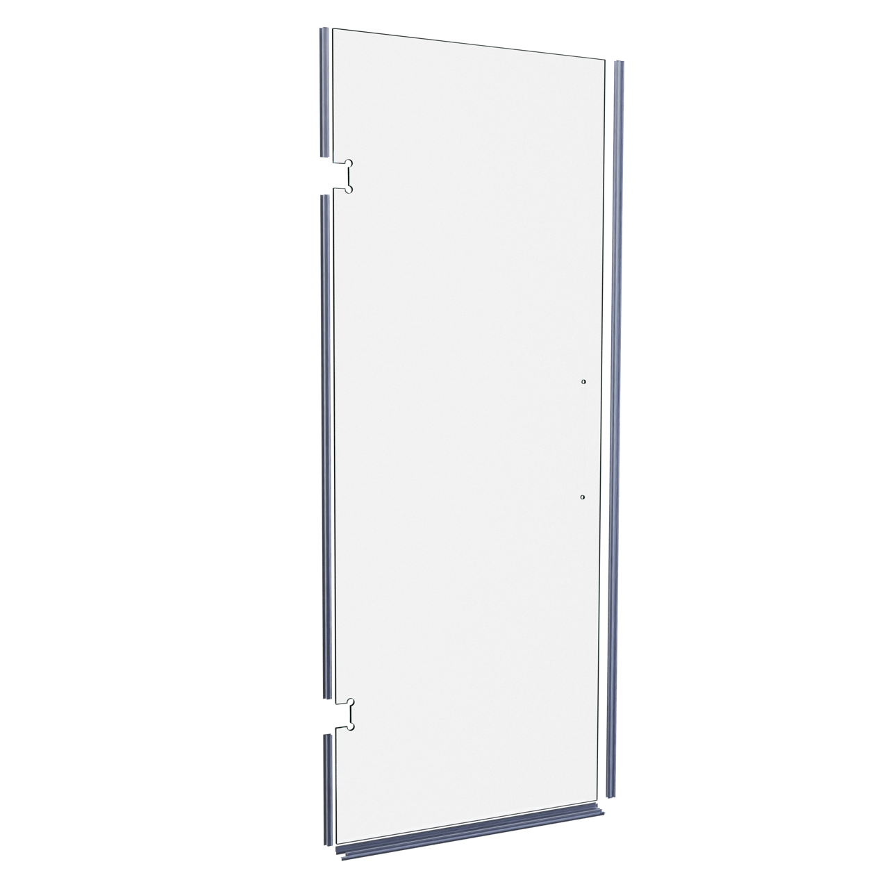 Balmani Modular Glaspaneel en deurdichting voor douchedeur 841mm Helder glas, met coating