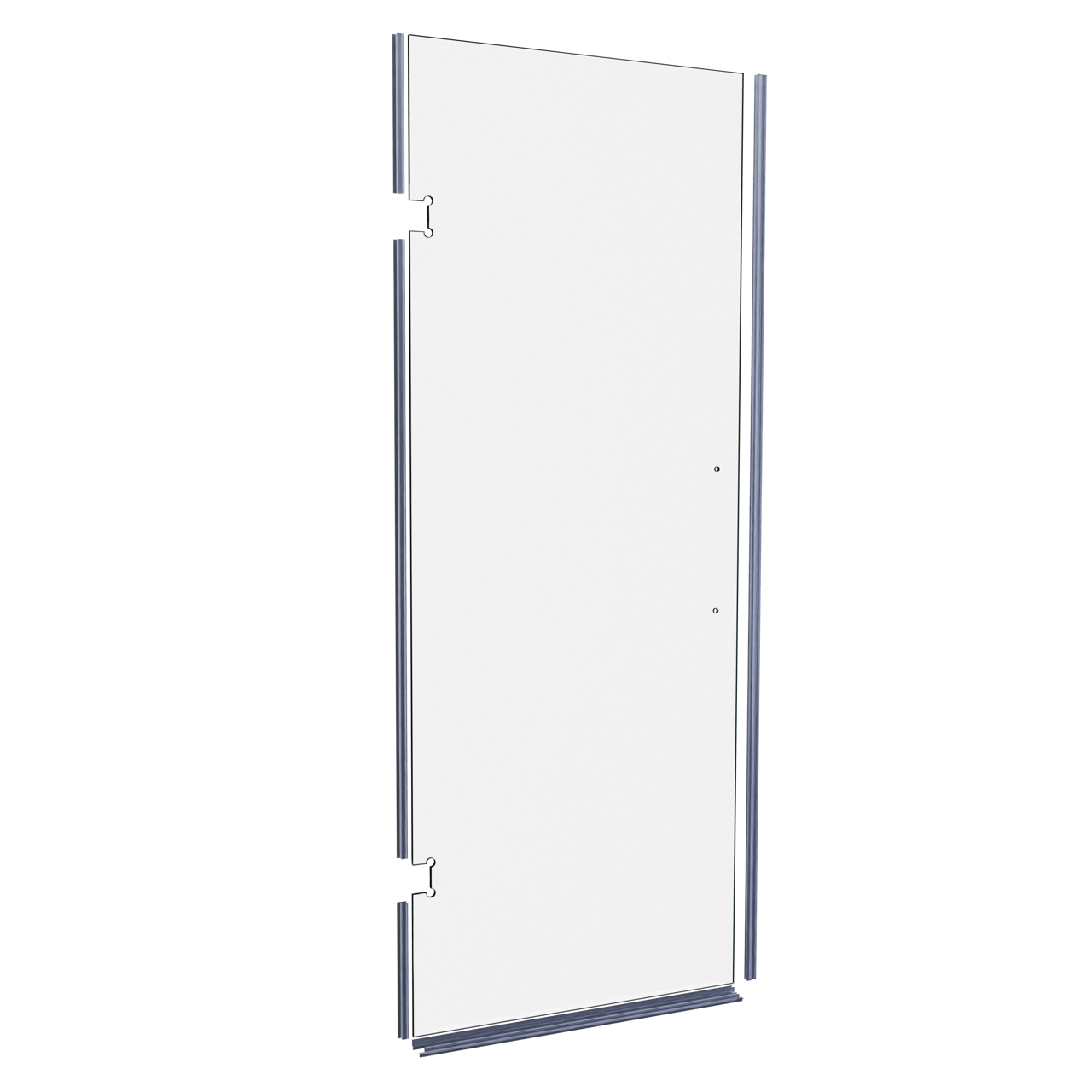 Balmani Modular Glaspaneel en deurdichting voor douchedeur 841mm Helder glas