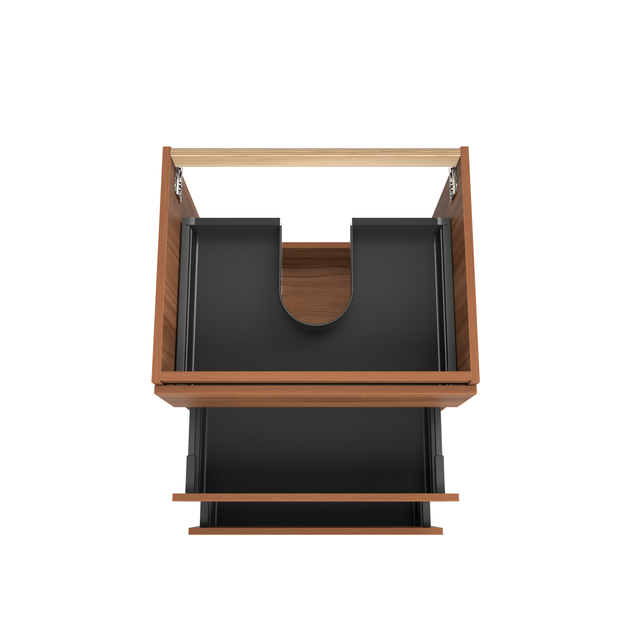 Balmani Lucida staande wastafelonderkast 67,5 x 55 cm notenhout 3 lades