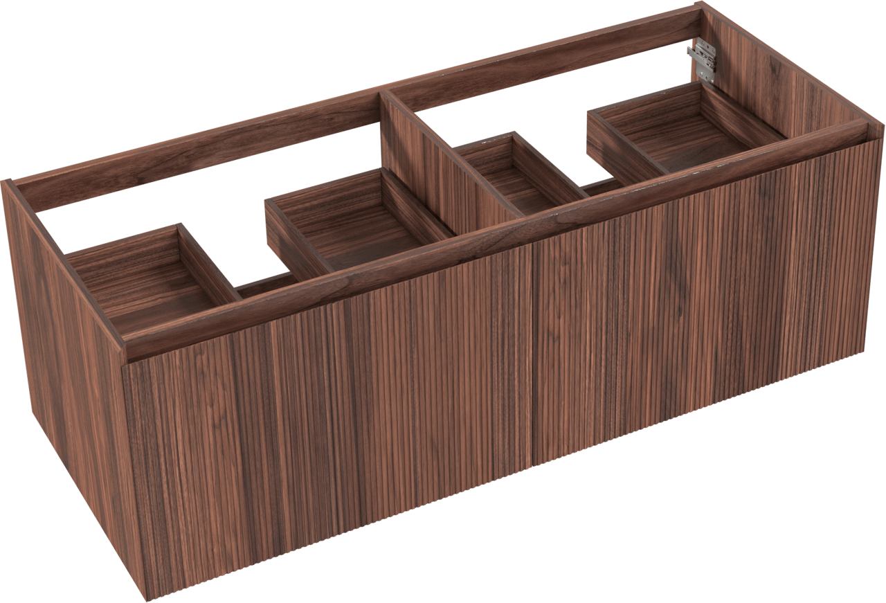 Balmani Fila meuble sous-lavabo suspendu 135 x 55 cm placage noyer 4 tiroirs