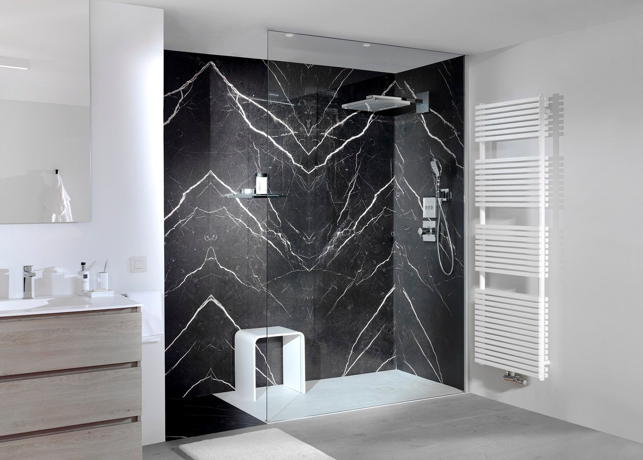 Vipera Vesuvio dubbele handdoekradiator 50 x 180 cm elektrische verwarming mat wit zij- en middenaansluiting 2.125W, weerstand inbegrepen