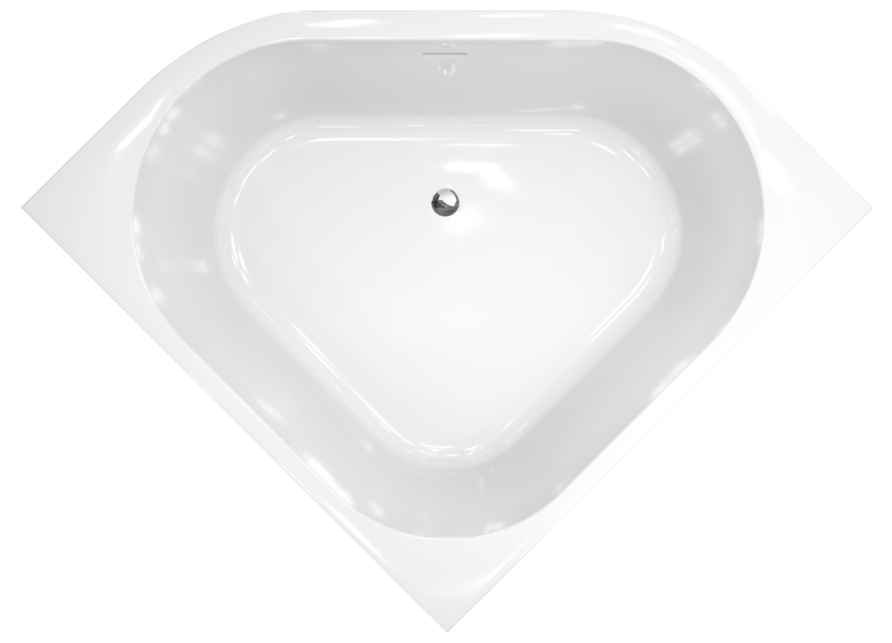 Luca Varess Idol baignoire d'angle gauche ou droite double 150 x 150 cm acrylique Blanc Brillant