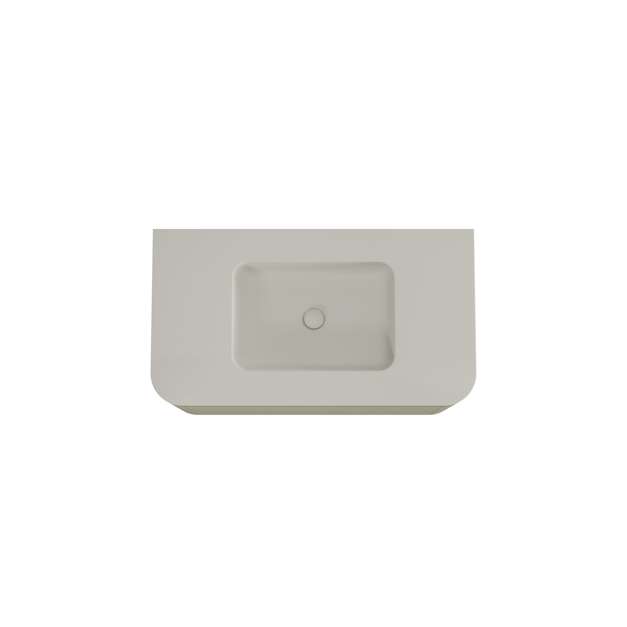 Balmani Moon hängendes Möbelstück Set: 100 x 55 cm, Salbeigrün, mit Moon Einzelwaschtisch, Top Solid Seidengrau