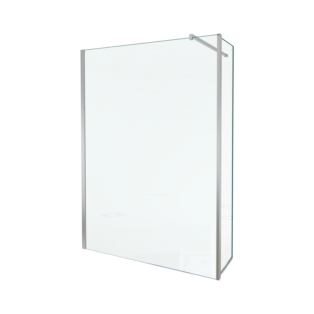 Balmani Move douche à l'italienne avec panneau latéral pivotant 140 x 200 cm verre transparent profil chrome brillant