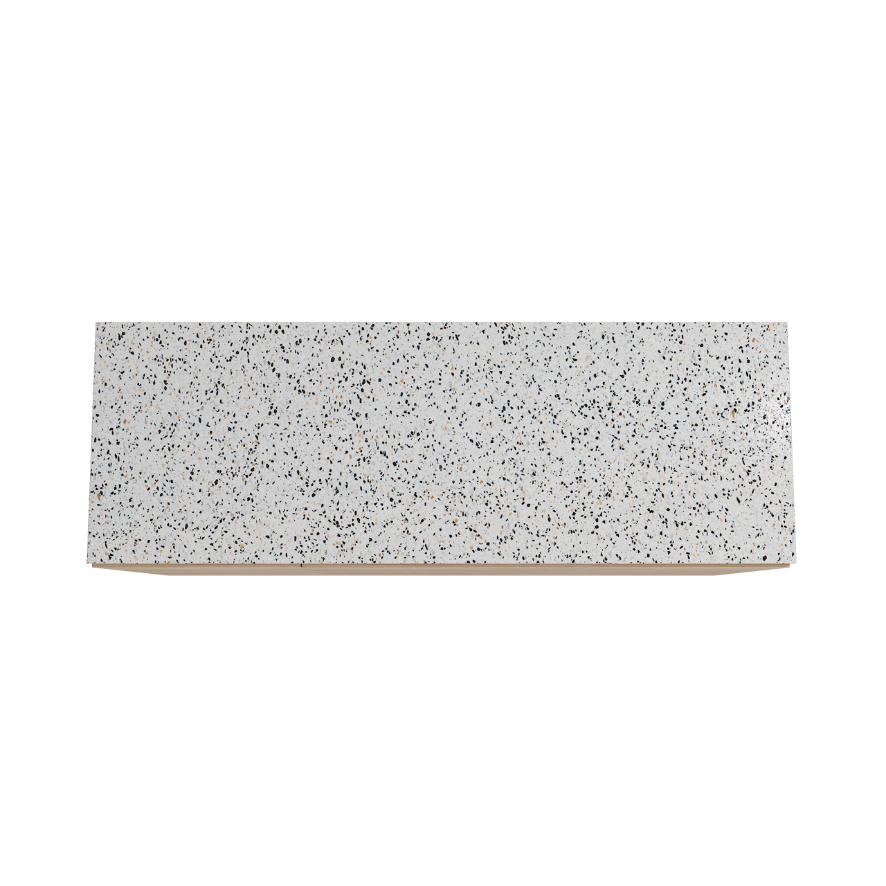 Storke Edge staand badmeubel 150 x 52 cm ruw eiken met Tavola enkel of dubbel wastafelblad in mat wit/zwart terrazzo