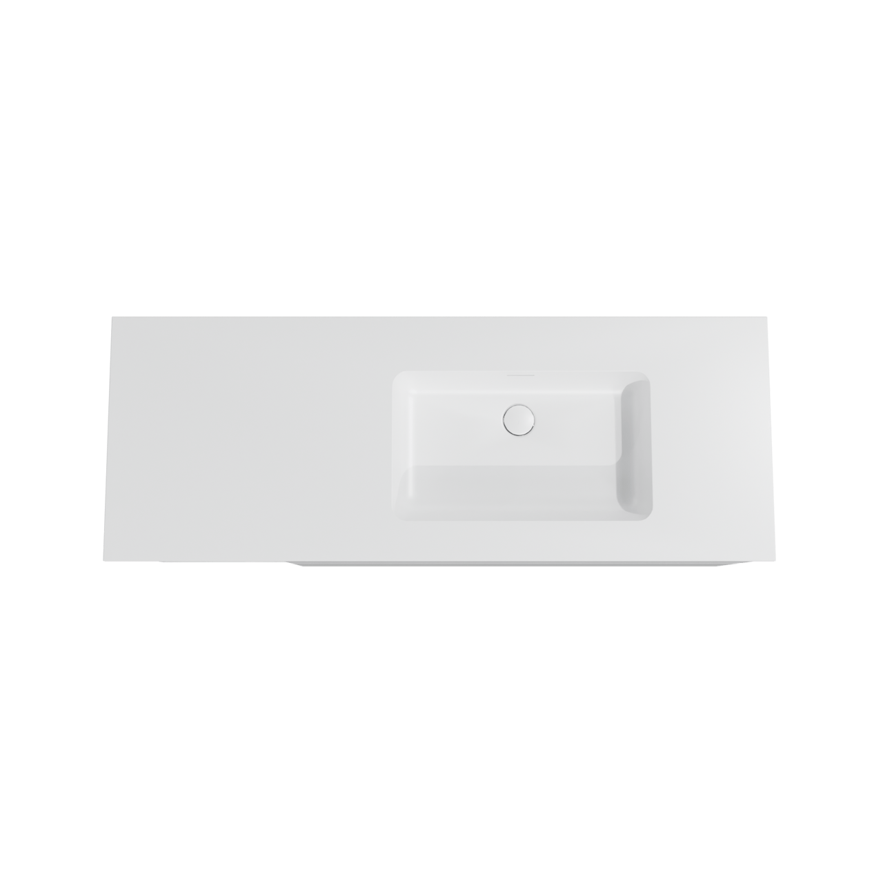 Storke Edge zwevend badmeubel 140 x 52 cm hoogglans wit met Mata asymmetrisch rechtse wastafel in solid surface mat wit