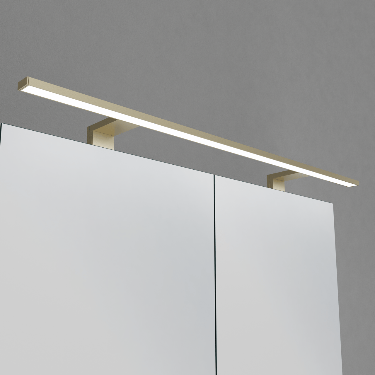 Luca Varess Cubico LED Beleuchtung 80 cm Brushed Champagne Gold