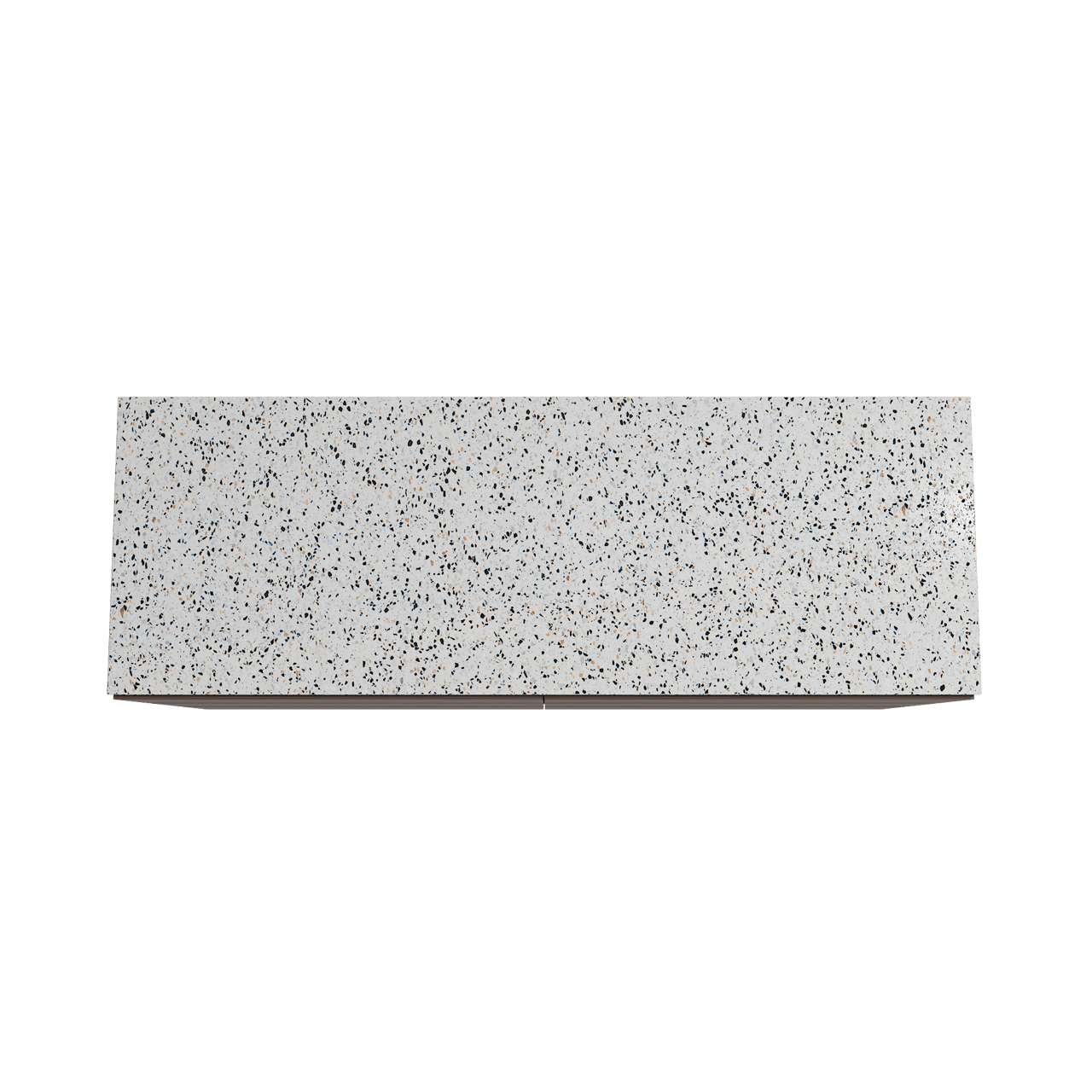 Storke Edge staand badkamermeubel 150 x 52 cm notelaar met Tavola enkel of dubbel tablet in mat wit/zwart terrazzo