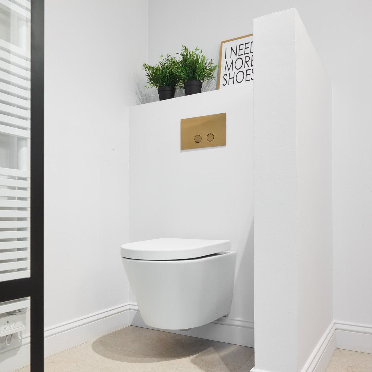 Luca Varess Calibro wc suspendu satin blanc sans rebord