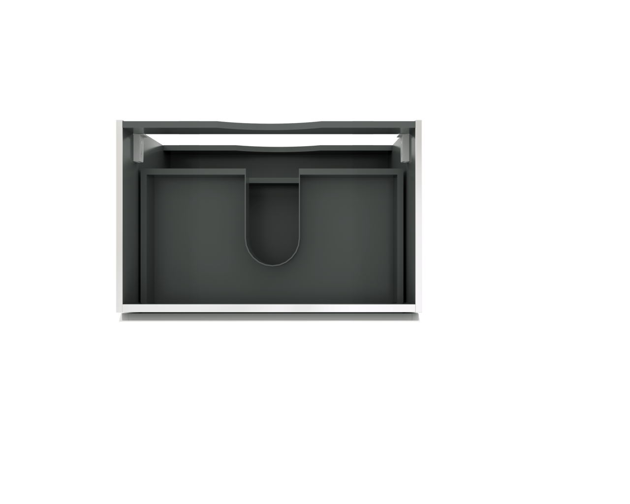 Linie Lado zwevende wastafelonderkast 70 x 46 cm mat wit 2 lades