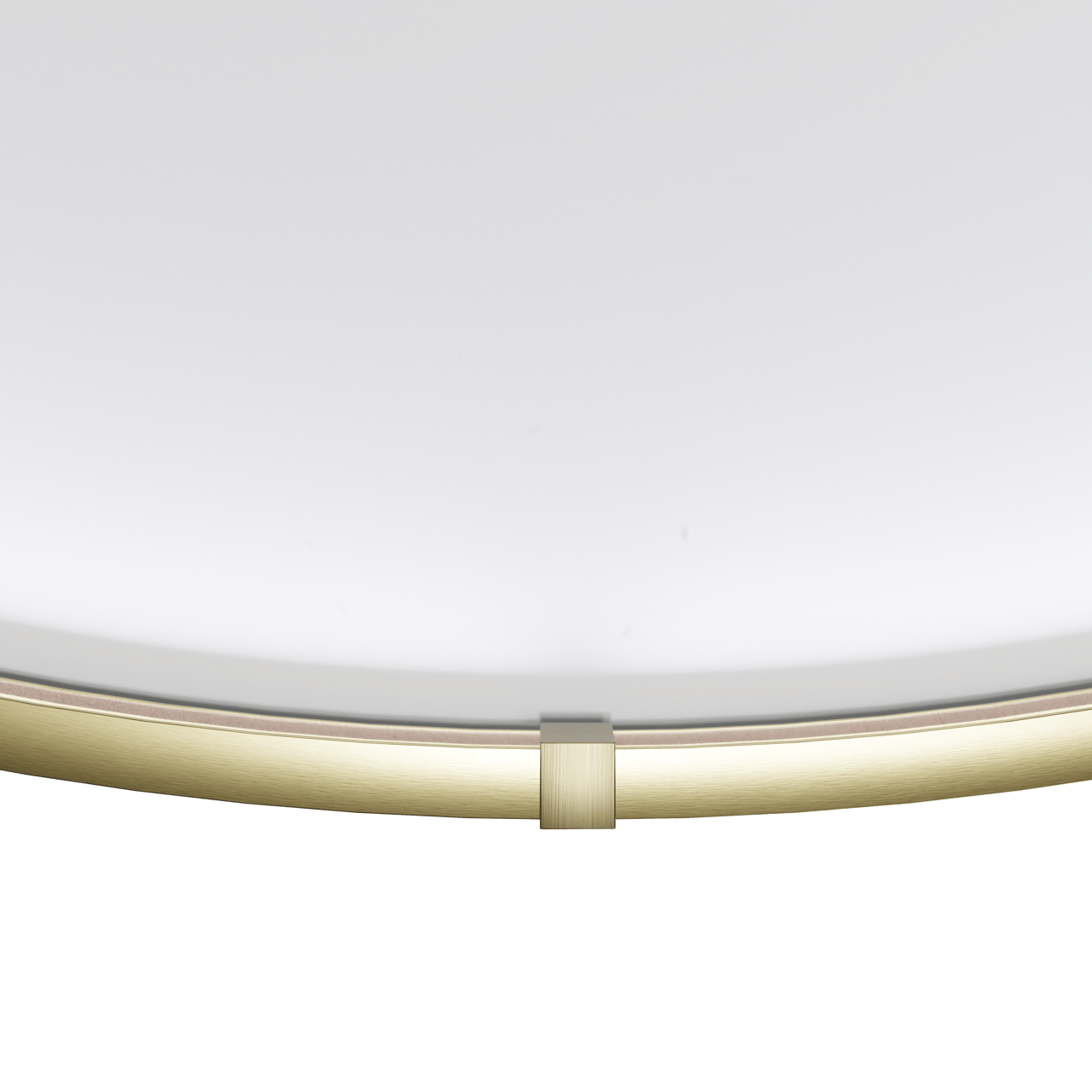 Balmani Secret rund Brushed Champagne Gold Badezimmerspiegel Ø 60 cm mit Spiegelbeleuchtung und Anti-Beschlag Spiegelheizung