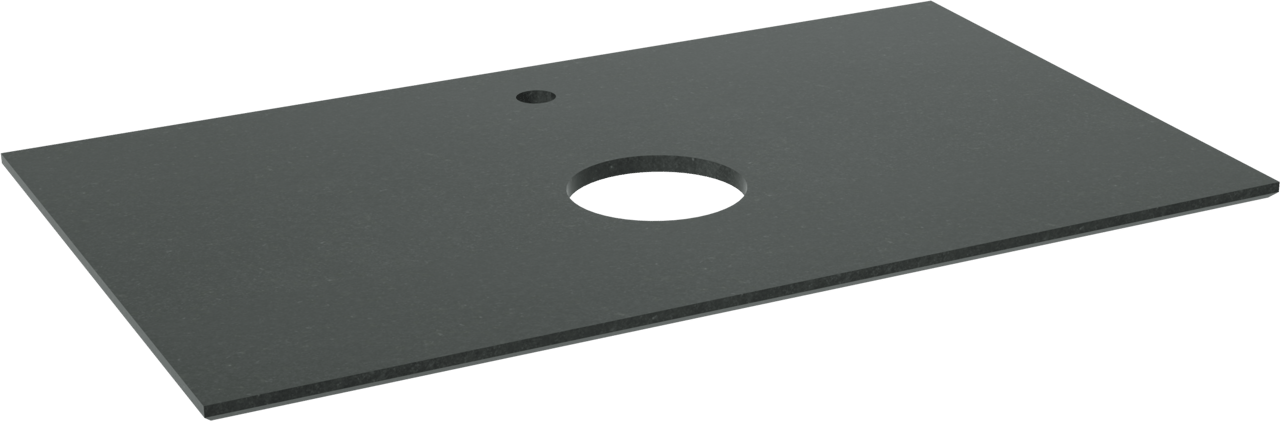 Balmani Facetta Einzelwaschtischplatte, Granit poliert, 90 x 55 cm