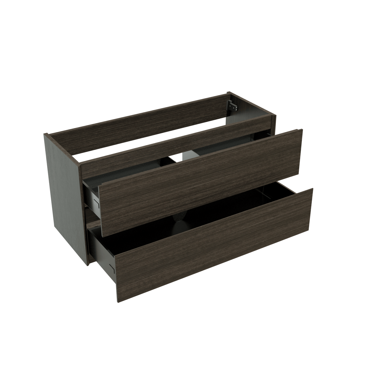 Storke Edge zwevende wastafelonderkast 100 x 40 cm donkere eik 2 lades