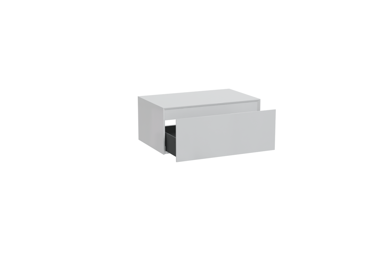 Storke Edge Modulo zwevende wastafelonderkast 75 x 48 cm glanzend wit 1 lade