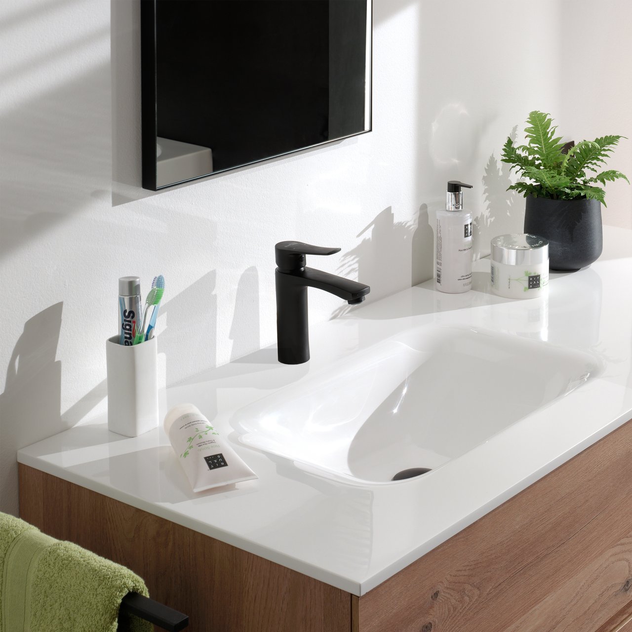 Blaufoss Lima robinet de lavabo noir mat