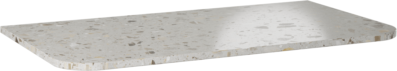 Balmani Moon enkel of dubbel wastafelblad terrazzo greige 100 x 55 cm