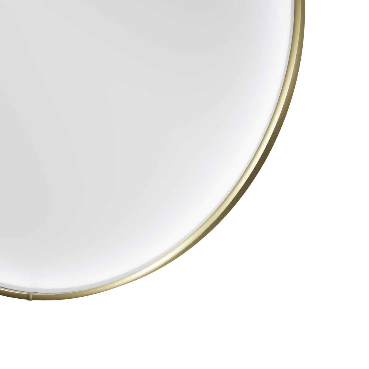 Balmani Secret rund Brushed Champagne Gold Badezimmerspiegel Ø 60 cm mit Spiegelbeleuchtung und Anti-Beschlag Spiegelheizung