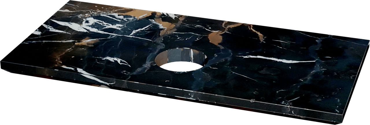 Balmani Facetta tablette simple marbre Portoro Gold 42 x 21 cm