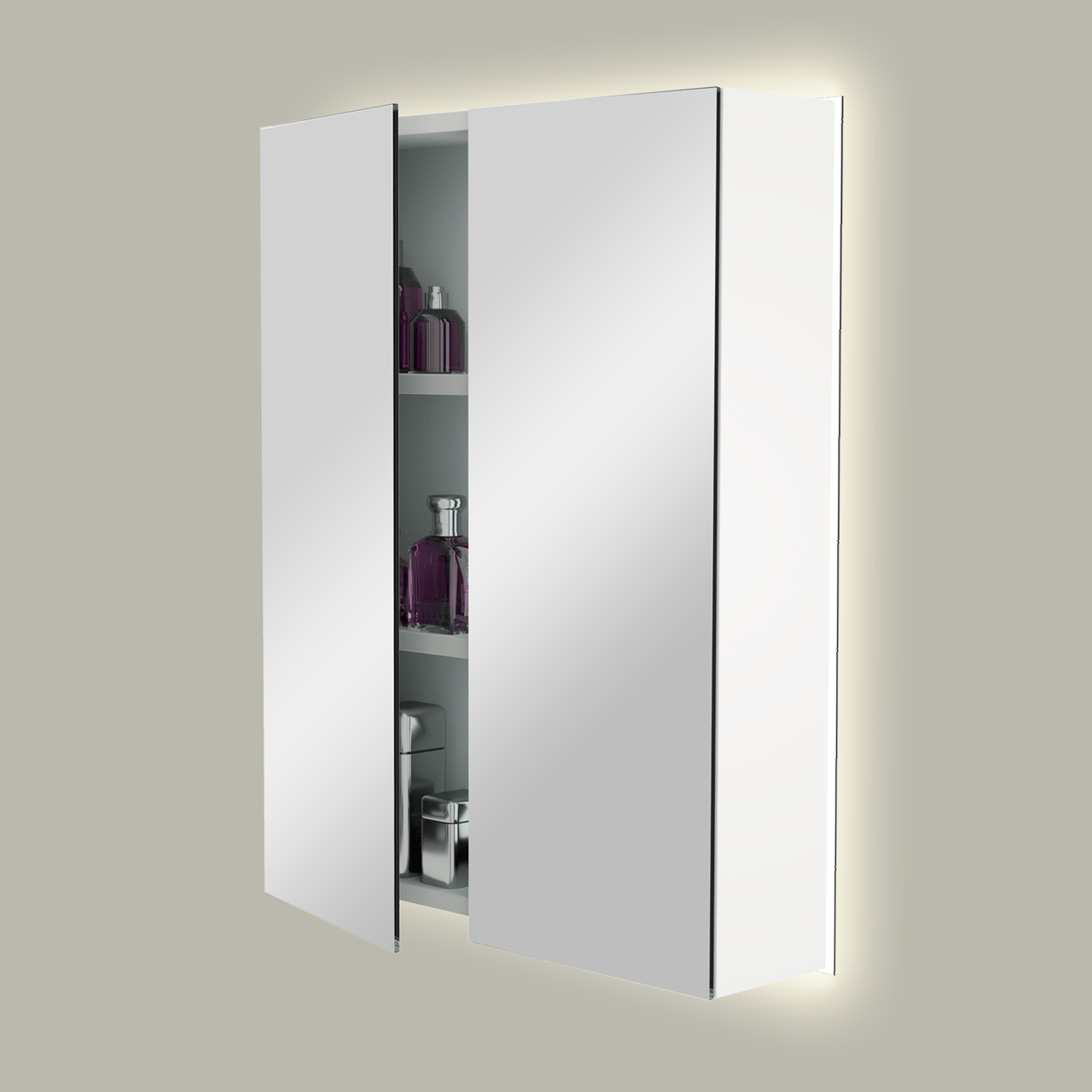 Storke Reflecta armoire de toilette lumineuse 60 x 75 cm blanc mat