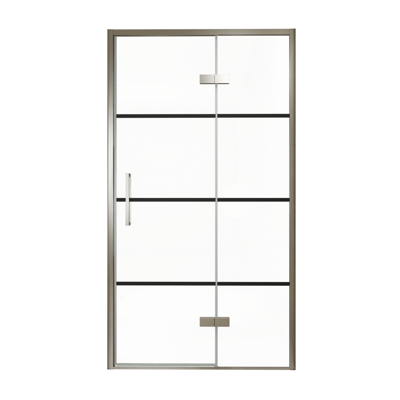 Balmani Senses Design Dusche Drehtür, Rechts, 120 cm x 210 cm, Lined, Profil Brushed GunMetal, inklusive Coating