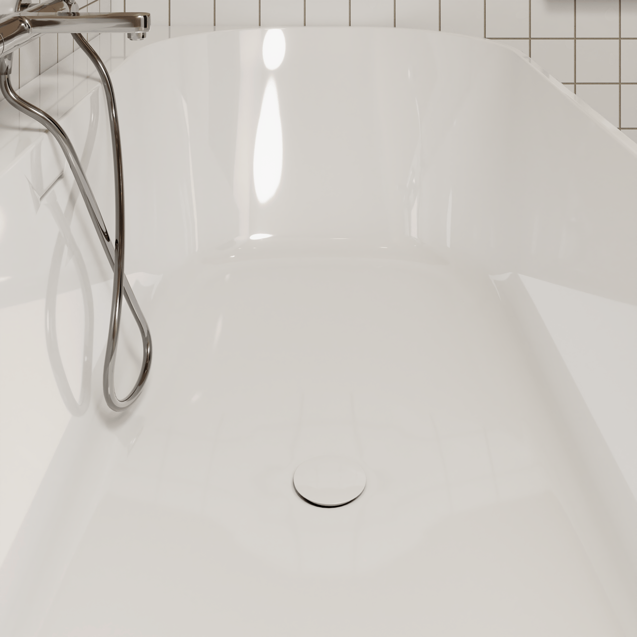 Luca Varess Laguna tweepersoons hoekbad rechts 170 x 85 cm acryl Glanzend Wit