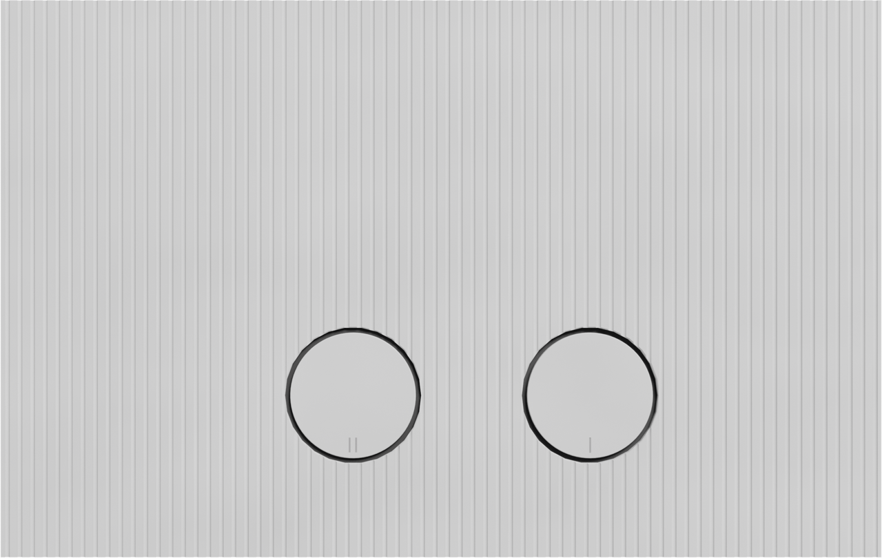 Perola Ribs bedieningspaneel Mat Wit voor UP320 of UP720 inbouwreservoir