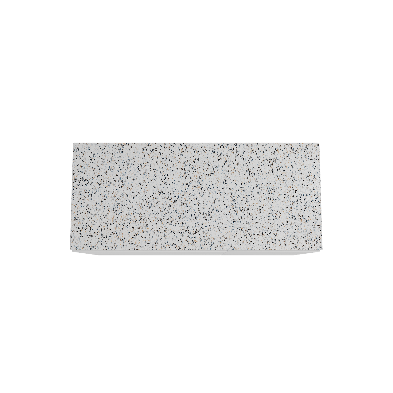 Storke Edge staand badmeubel 120 x 52 cm mat wit met Tavola enkel of dubbel wastafelblad in mat wit/zwart terrazzo