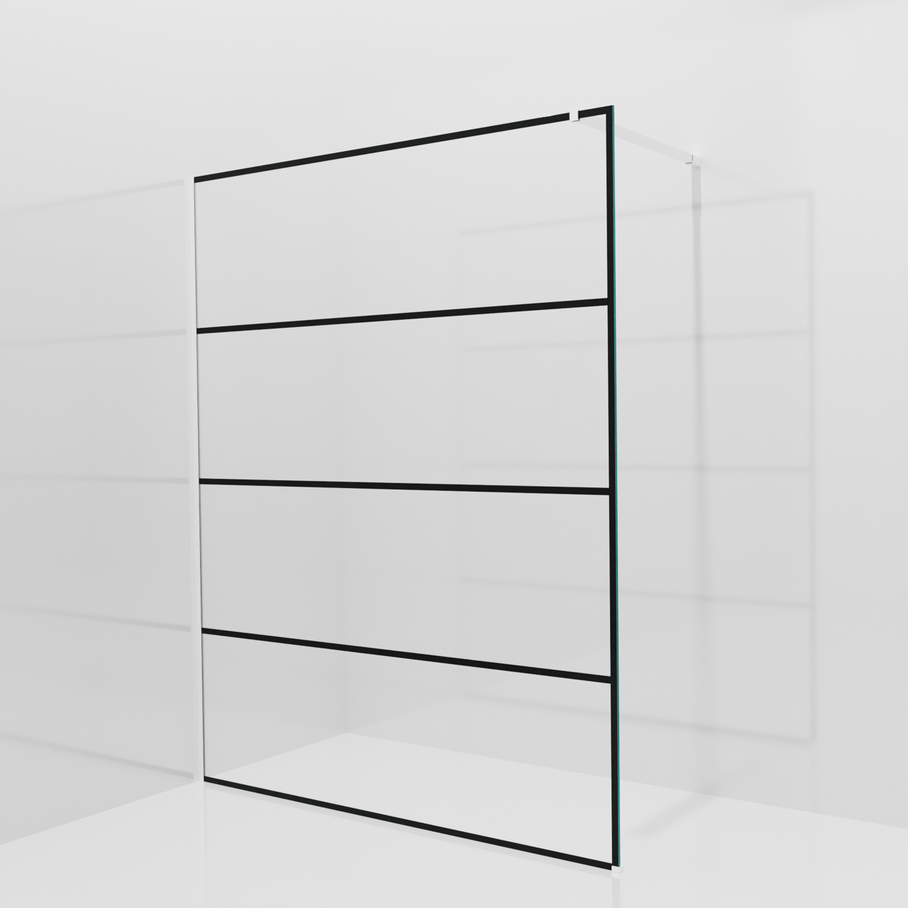 Balmani Modular Walk-In Dusche: 160 x 200 cm, Lined, inklusive Coating, Profil Weiß matt