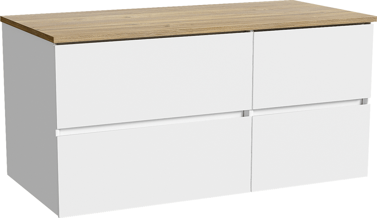 Storke Edge Badmöbel Set mit Panton Waschtischplatte für Aufsatzwaschbecken