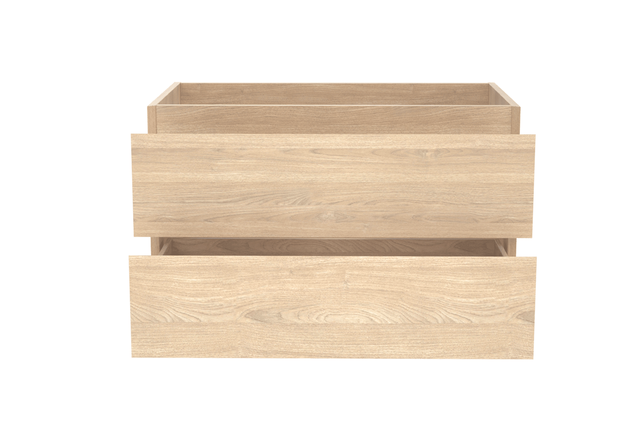 Balmani Mitra zwevende wastafelonderkast 90 x 55 cm fineer natuur eik 2 lades