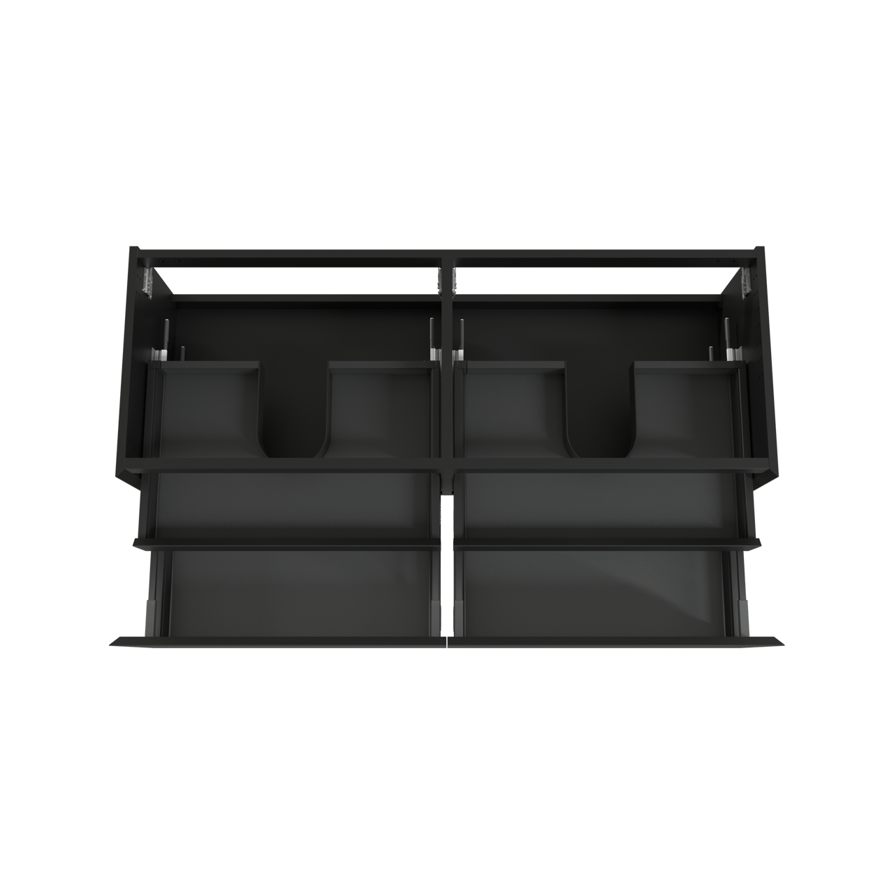 Balmani Idra meuble sous-vasque suspendu 150 x 55 cm noir mat 4 tiroirs