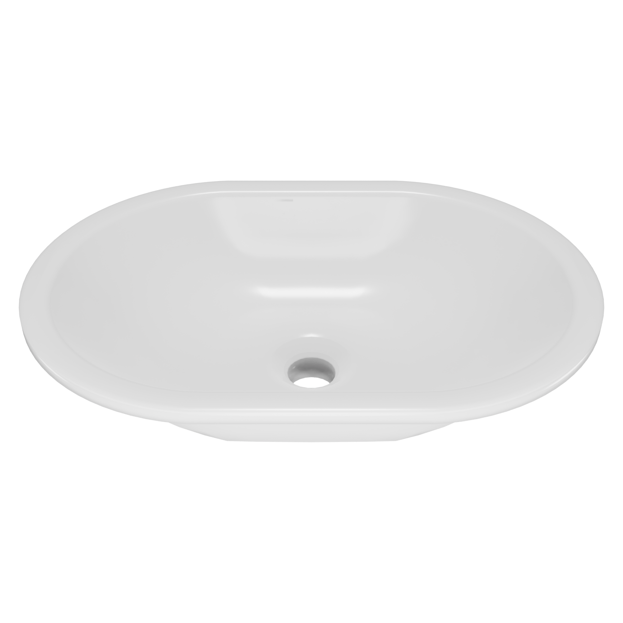 Storke Intra vasque à encastrer marbre composite brillant ovale 50 x 35 cm