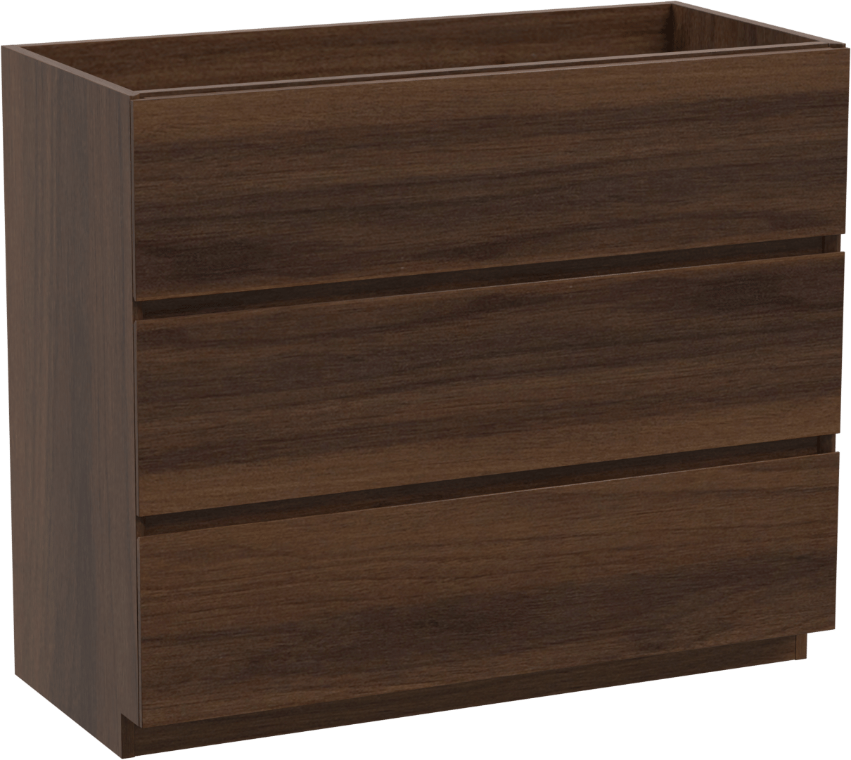 Storke Edge staande wastafelonderkast 100 x 46 cm notelaar 3 lades