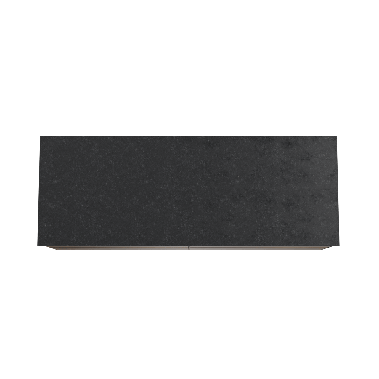 Balmani Mitra zwevend badkamermeubel 150 x 55 cm amerikaanse notelaar met Stretto enkel of dubbel tablet in graniet zwart