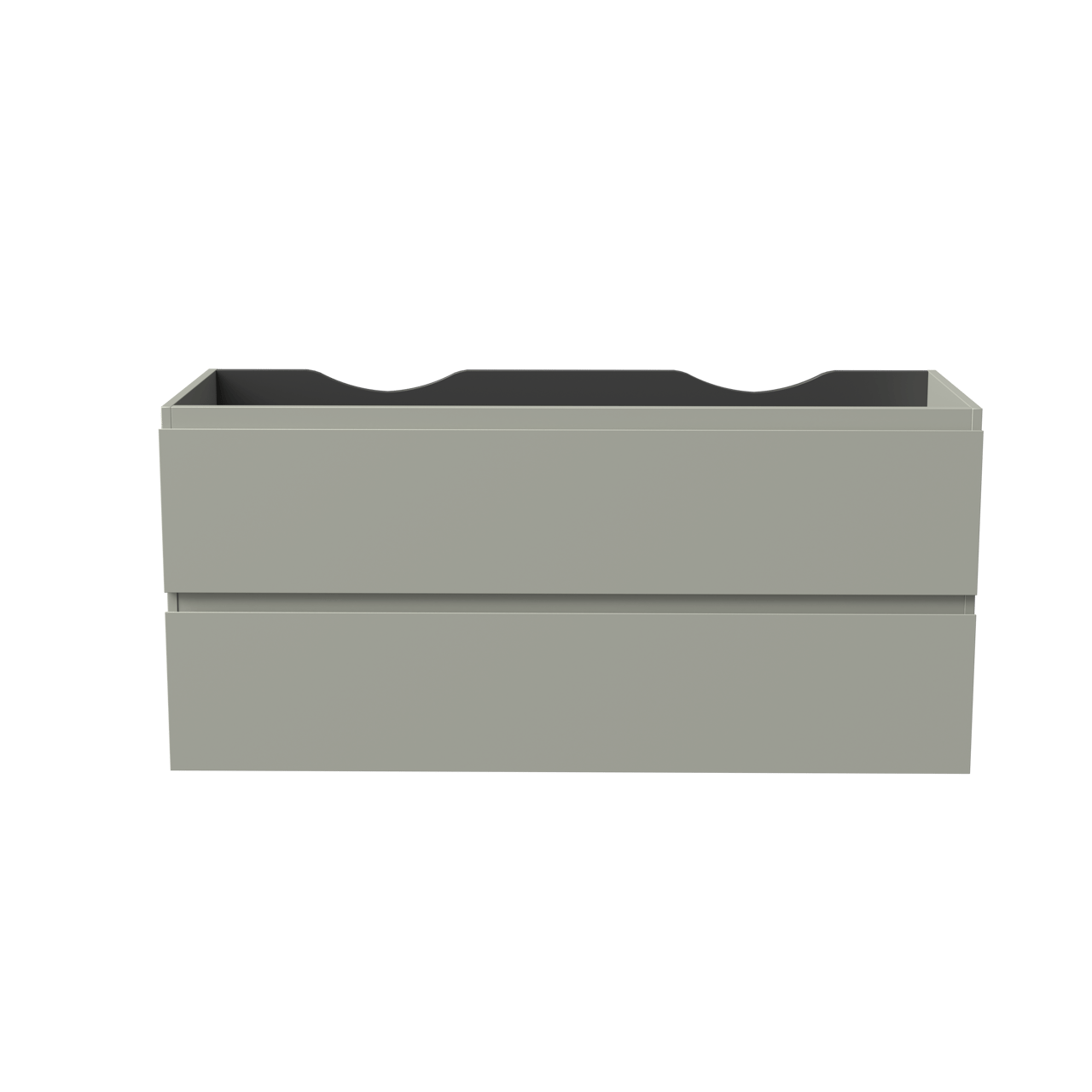 Linie Lado meuble sous-vasque suspendu 120 x 46 cm greige 2 tiroirs