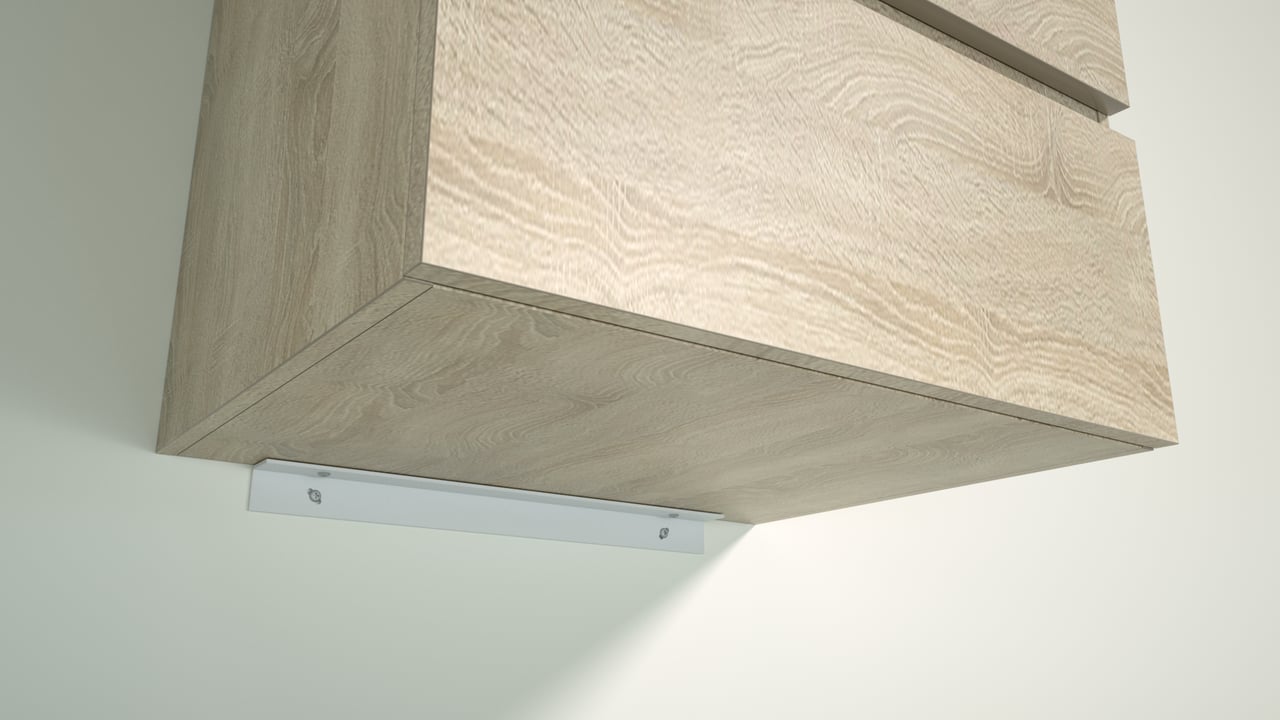 Linie Stützprofil Bad-Unterschrank, Aluminium, 45 cm