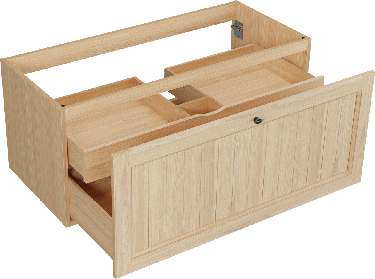 Balmani Lemon meuble sous-vasque suspendu 120 x 55 cm Plaqué chêne naturel 2 tiroirs