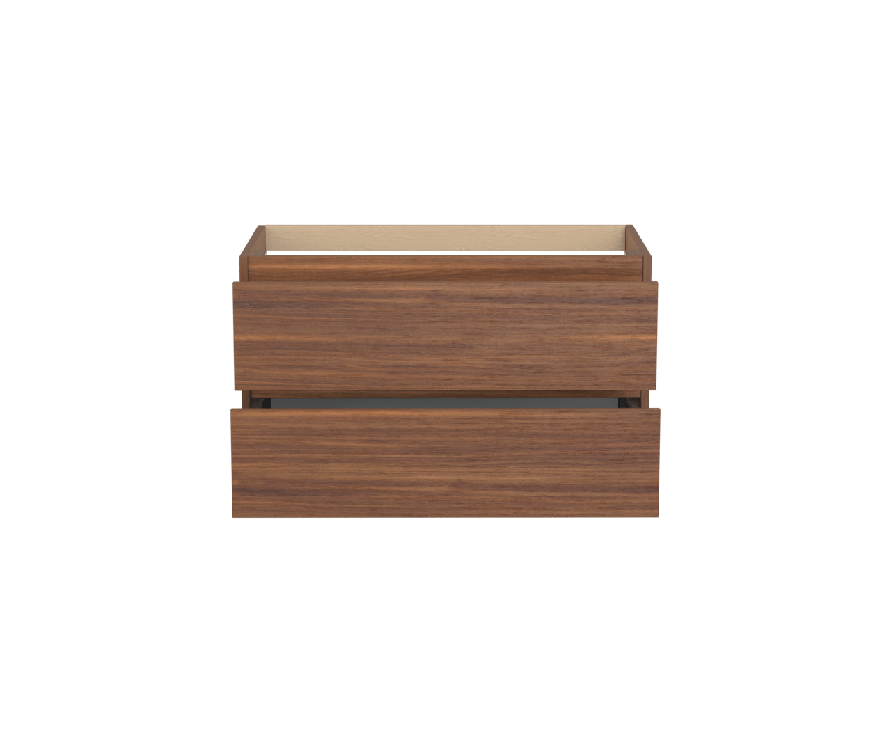 Balmani Lucida zwevende wastafelonderkast 90 x 55 cm Amerikaans notenhout 2 lades