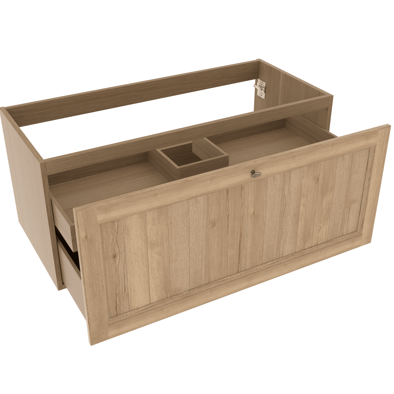 Balmani Lemon zwevende wastafelonderkast 120 x 55 cm verweerde eik 2 lades