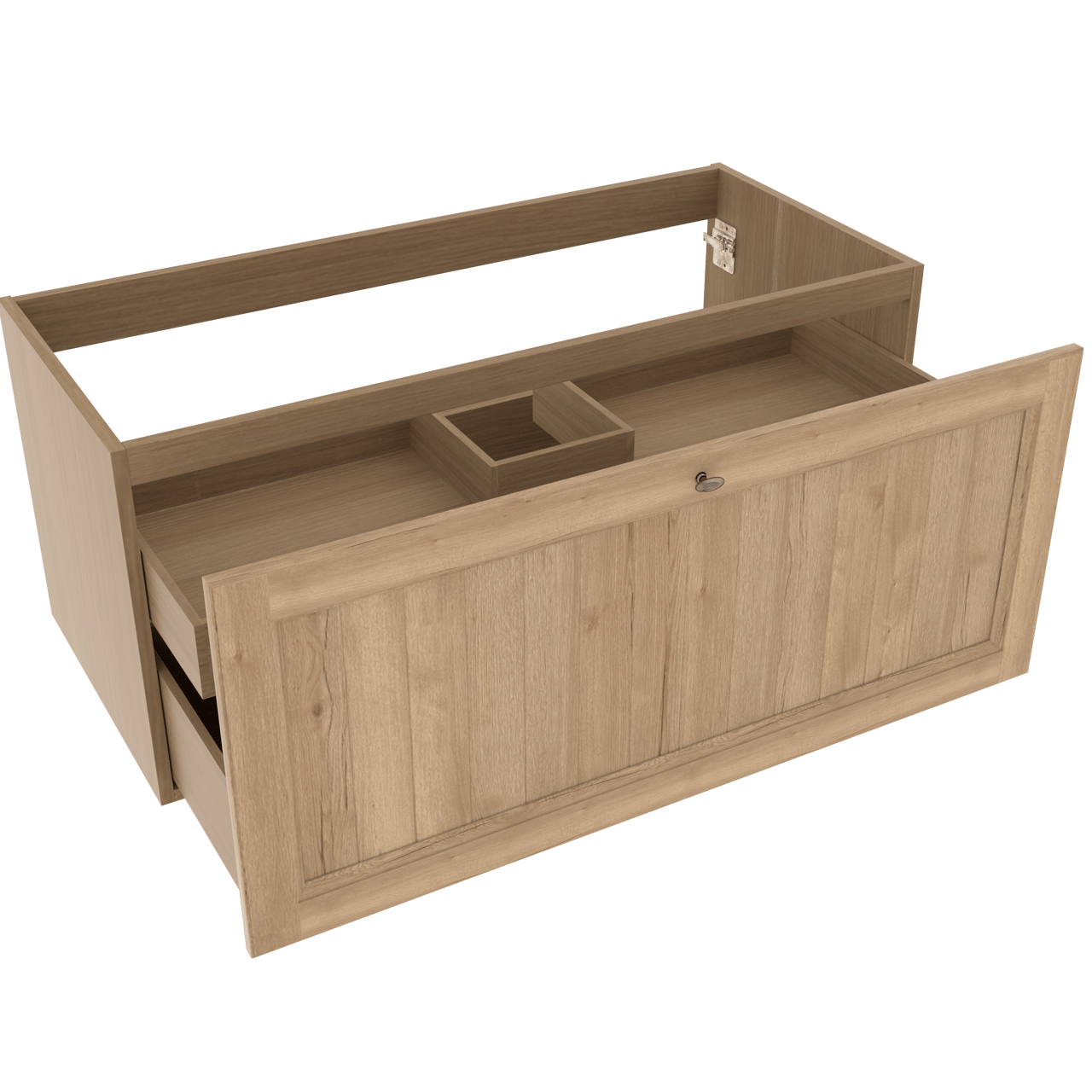 Balmani Lemon meuble sous-vasque suspendu 120 x 55 cm chêne vieilli 2 tiroirs