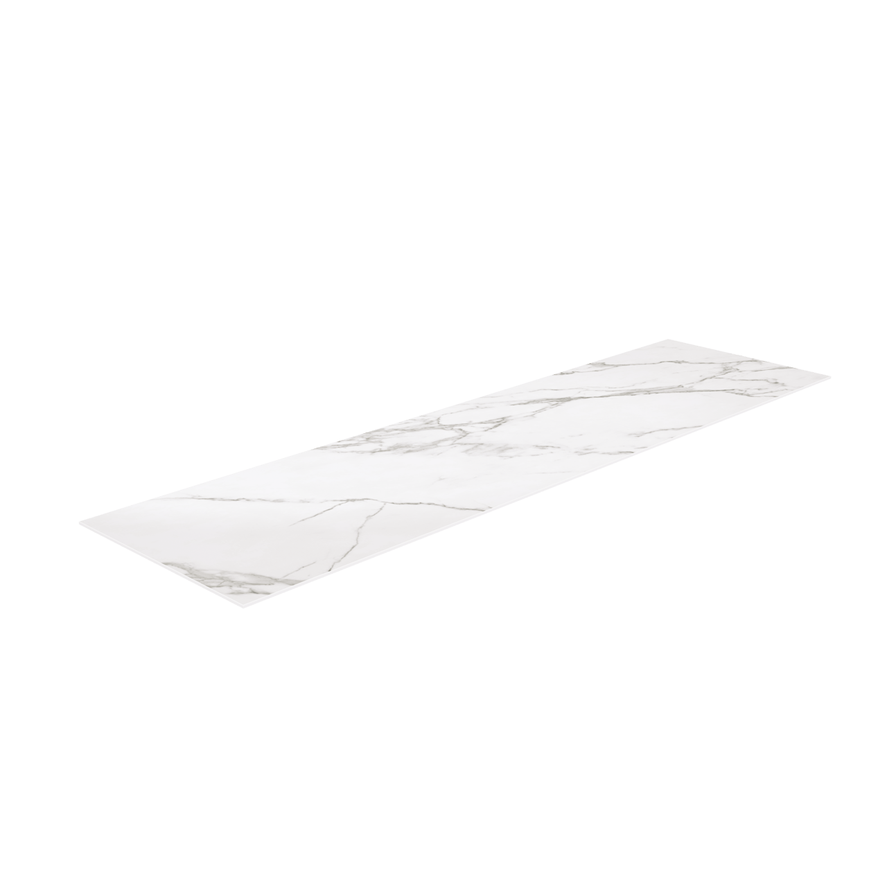 Balmani Studio Einzel- oder Doppelwaschtischplatte, Calacatta-Keramik, 180 x 49 cm