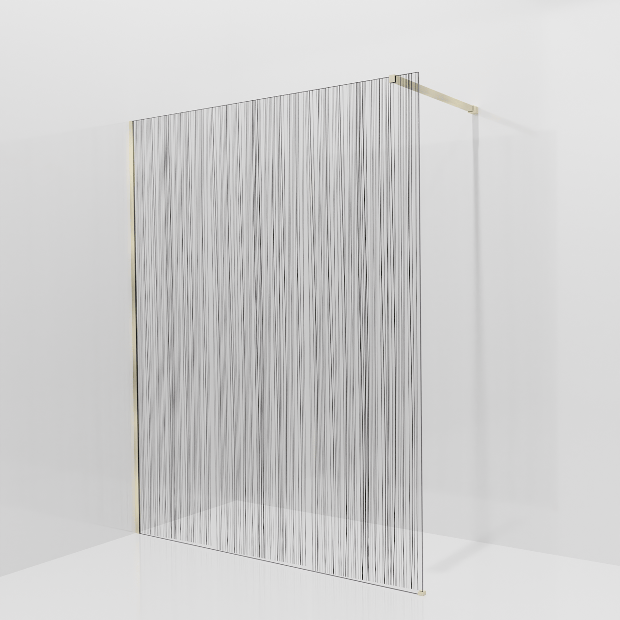 Balmani Modular inloopdouche: 160 x 200 cm, Mikado met coating, Brushed Champagne Gold profielen