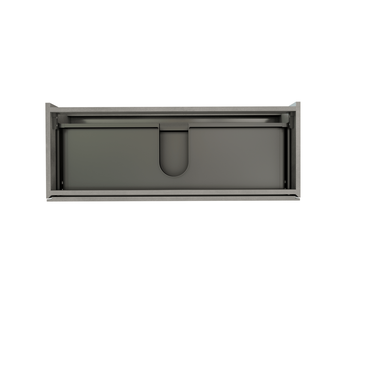 Storke Edge zwevende wastafelonderkast 100 x 40 cm beton donkergrijs 2 lades