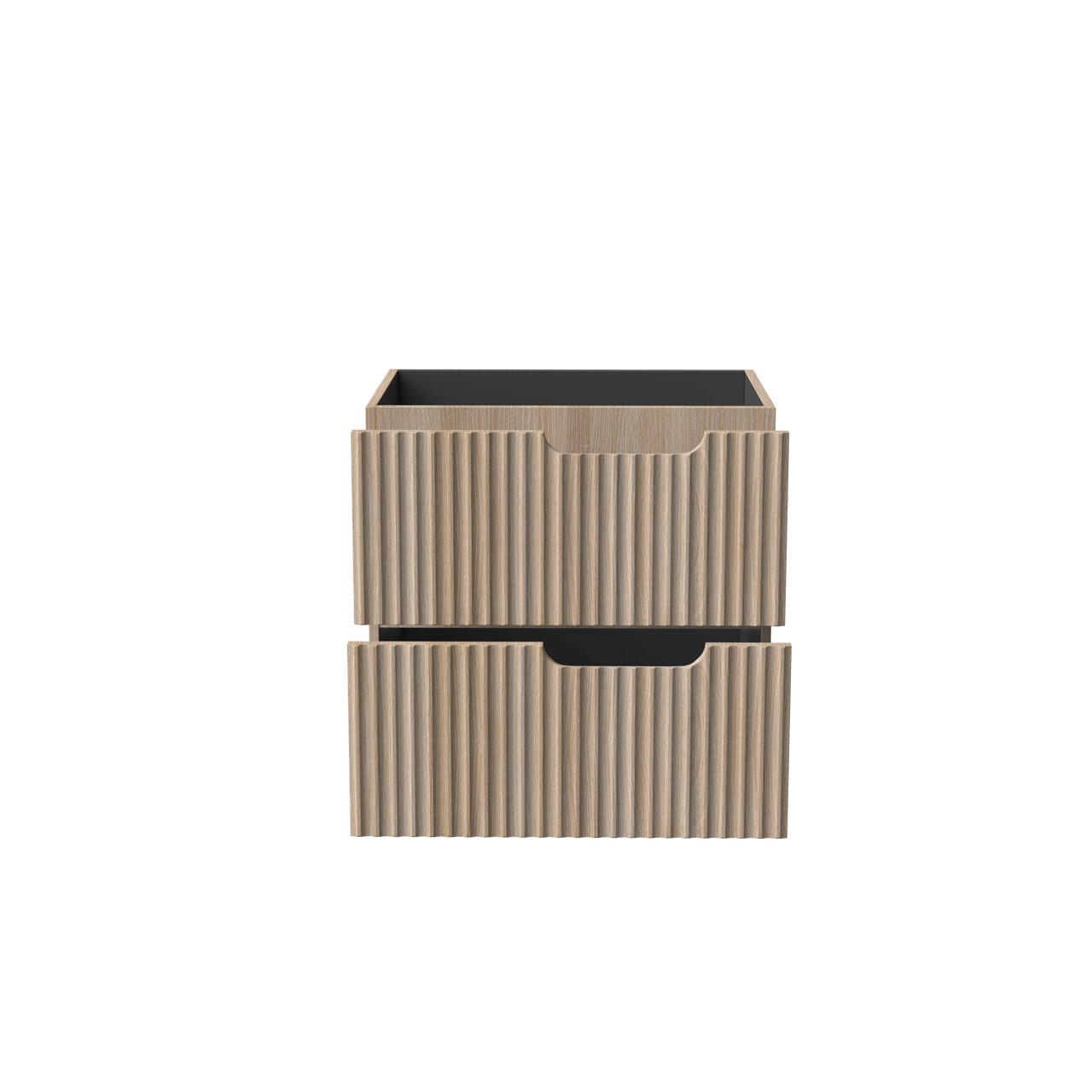 Linie Ribbo meuble sous-vasque suspendu 60 x 46 cm chêne clair 2 tiroirs